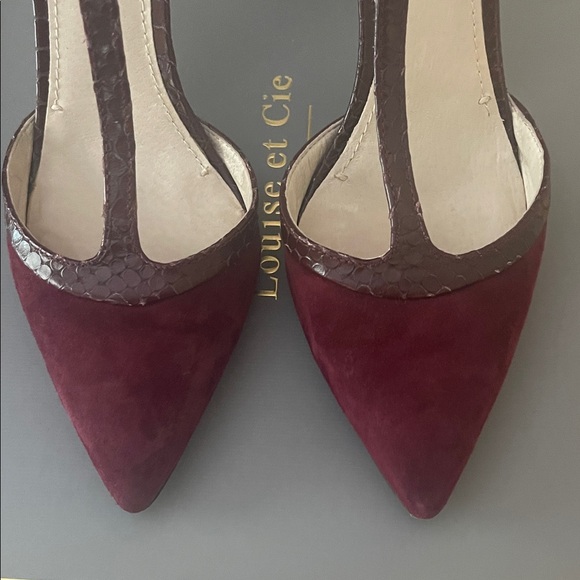 Louise et Cie Dark Red T-Strap Heels - Picture 6 of 6